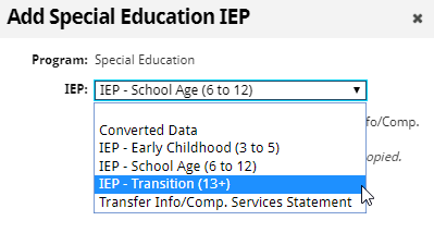 transition IEP