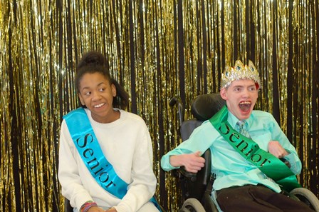 Washington Center students Jasmine Madison and Jesse James were recognized as the Valentine Queen and King during the school’s annual Valentine pageant and dance.