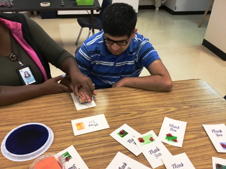 Under the direction of Art Teacher Amanda Wakely, Washington Center students created Thank You Cards that were delivered to Veterans as gratitude for their service.