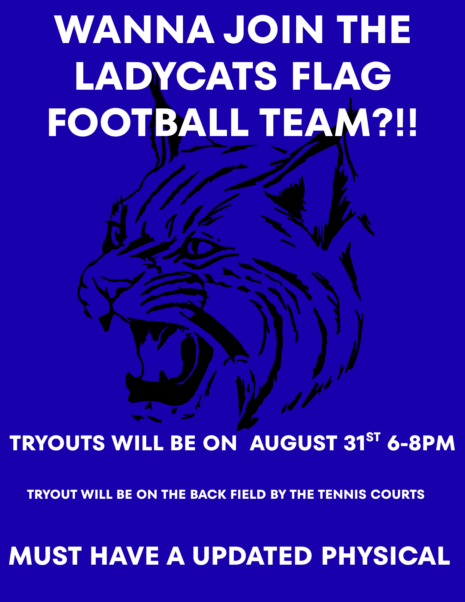 Lady Wildcats Flag Football Infographic