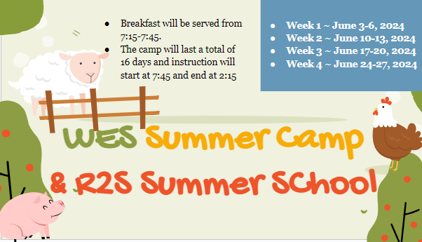 Summer Camp Announcement - Click Link Above for PDF version